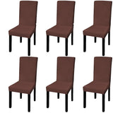 La chaise Vidaxl couvre 6 ST Stretch Straight Brown