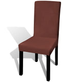 La chaise Vidaxl couvre 6 ST Stretch Straight Brown