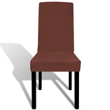 La chaise Vidaxl couvre 6 ST Stretch Straight Brown