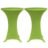 Vidaxl Tischabdeckung Stretch 2 Teile 80 cm Grün