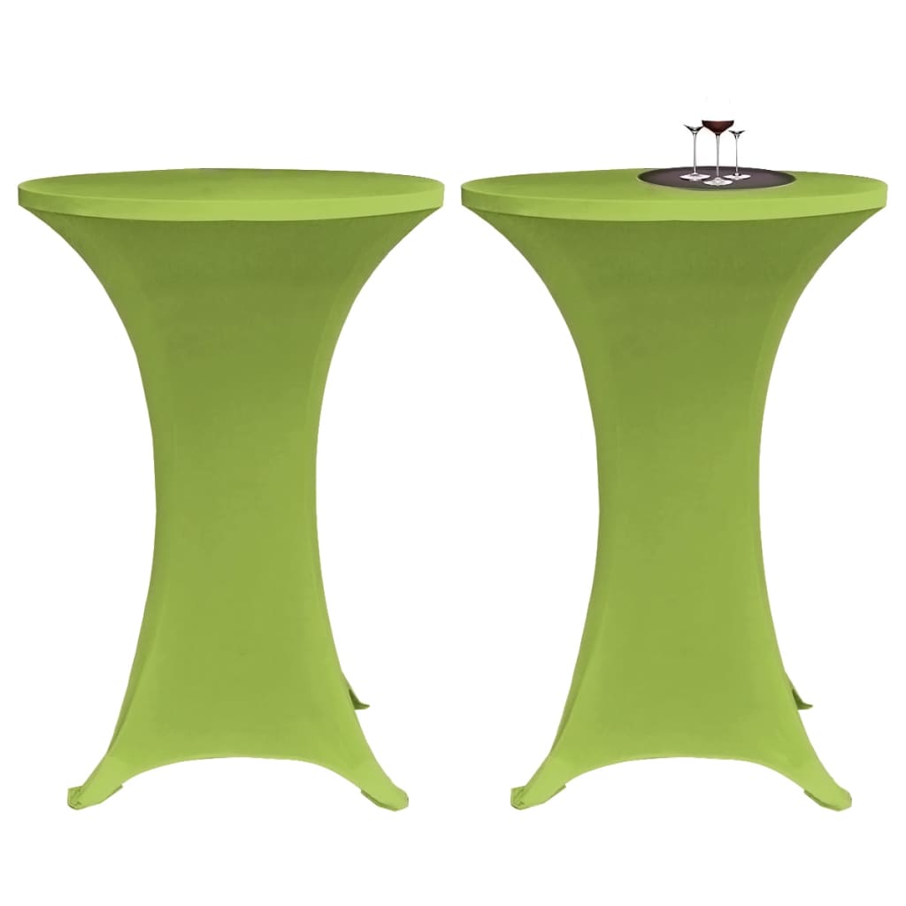 Vidaxl Tischabdeckung Stretch 2 Teile 80 cm Grün