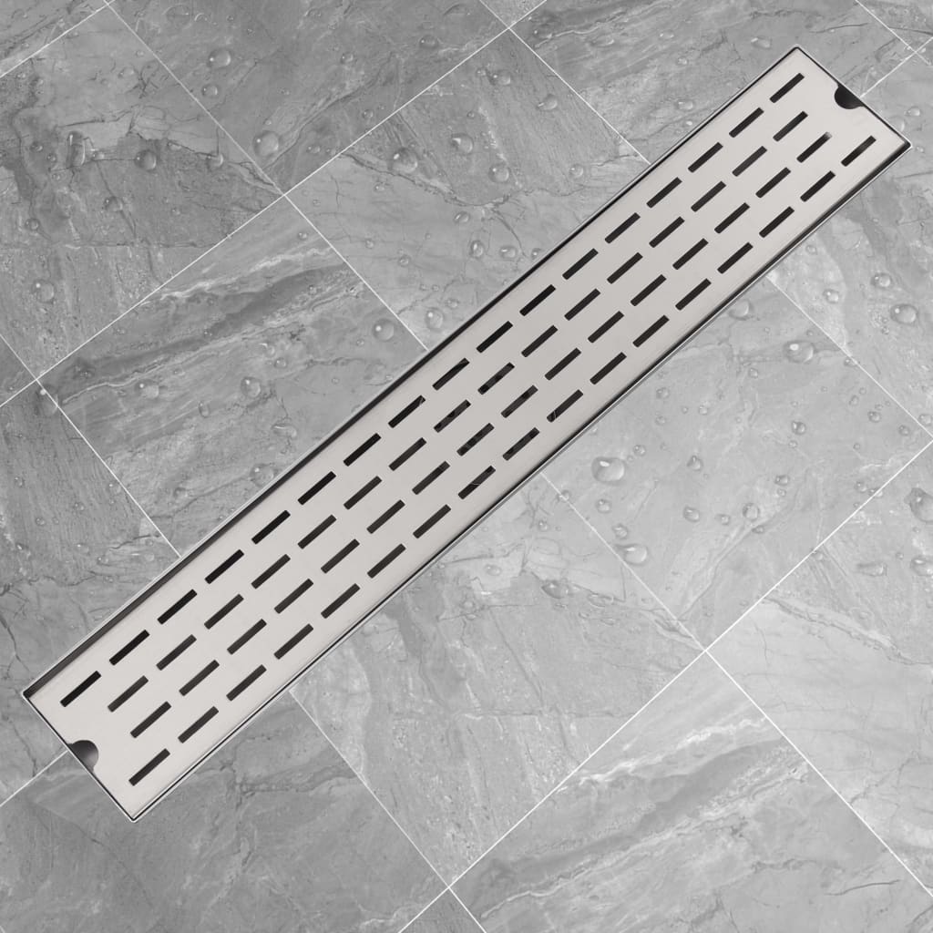 Vidaxl Doudeur de douche rectangulaire 730x140 mm en acier inoxydable