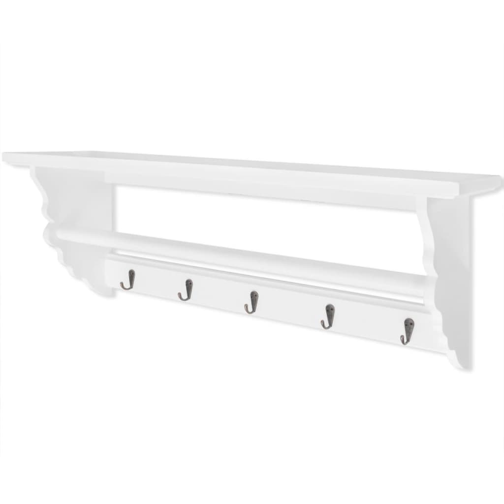 VidaXL Coat rack Baroque style MDF White