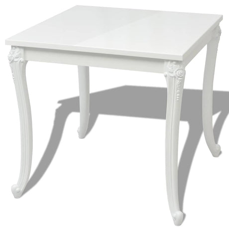 Vidaxl eettafel 80 x 80 x 76 cm hoogglans wit