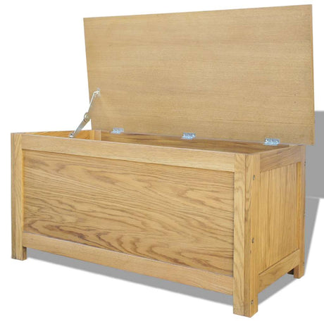 Vidaxl opbergkist 90x45x45 cm massief eikenhout