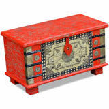 Vidaxl opbergkist 80x40x45 cm mangohout rood
