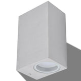 VIDAXL LED Outdoor Wandlampen 2 Stcs Quadrat nach oben