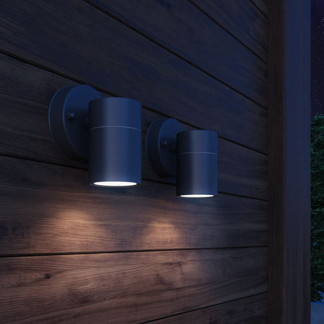 Vidaxl Wandlampe außerhalb Edelstahl 2 Sts 2 Sts