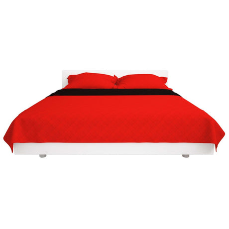 VIDAXL DOPLE -SANDEL -STECKT -BETSPREAD ROT UND Schwarz 220x240 cm