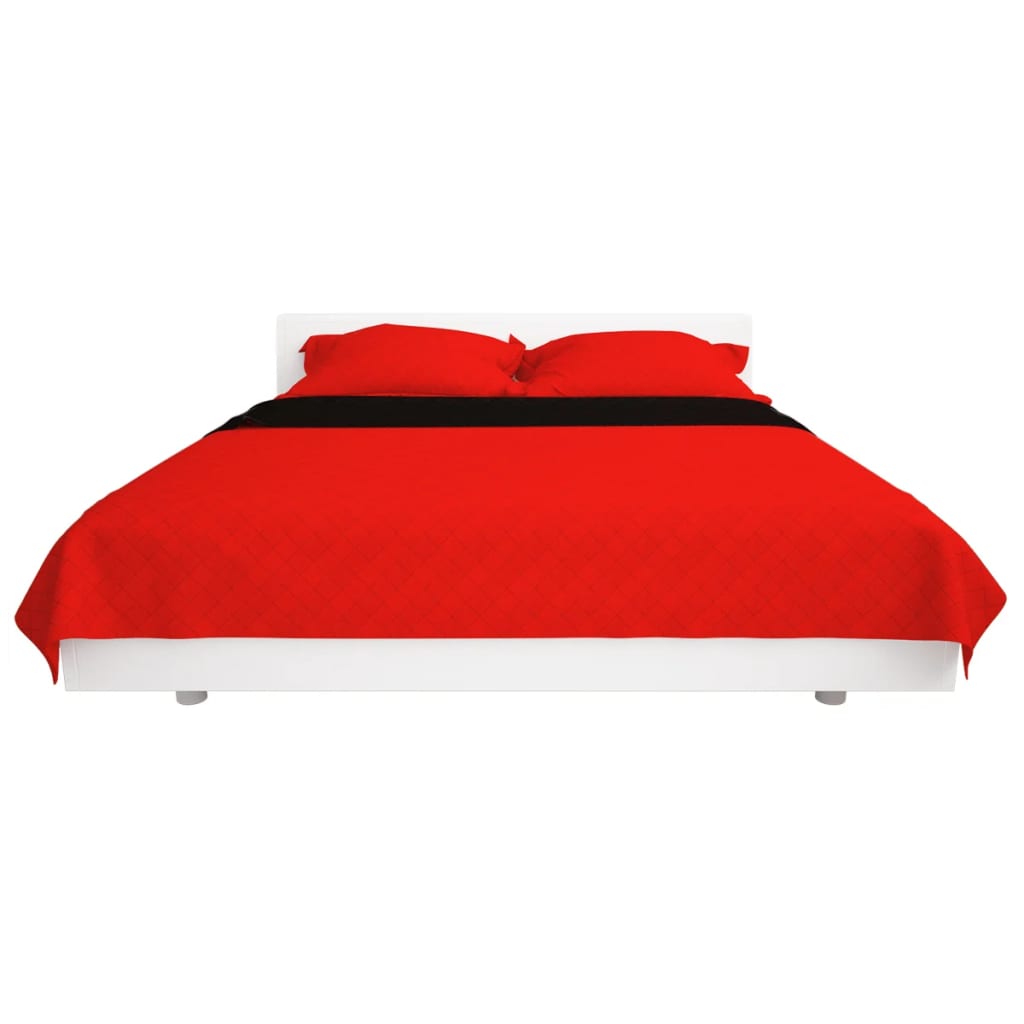 Vidaxl podwójna kołdra Bedspread Red and Black 230x260 cm