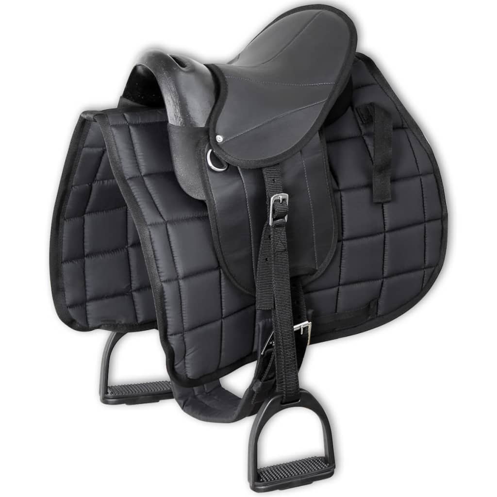 Vidaxl Pony Saddle Set 10 Black