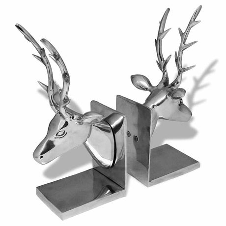 Vidaxl BookRests Herten 2 Stück Aluminium Silber