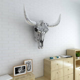 Vidaxl Skull Wall Decoration in alluminio argento