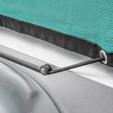 Feinmaschiges Anhängernetz von Proplus – 2,50 x 1,60 m – elastische Kordel – grün