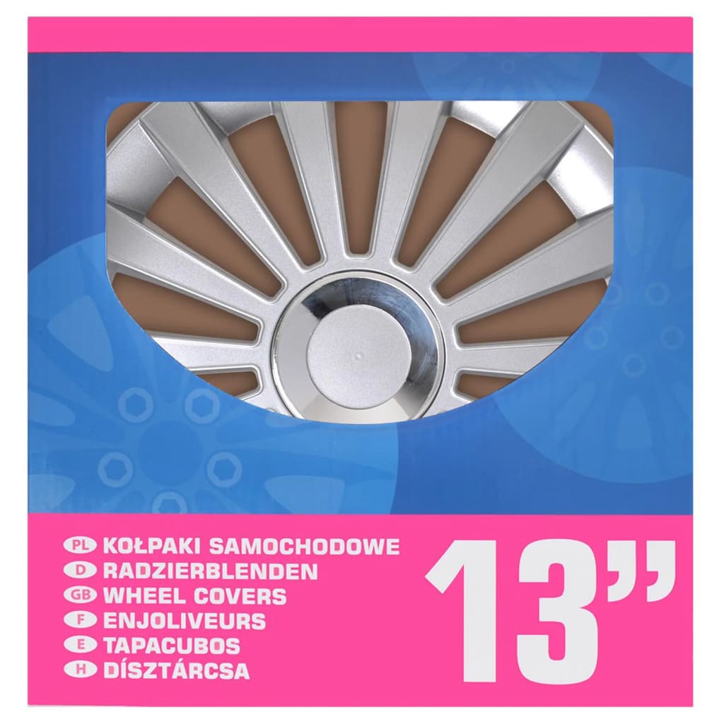 Proplus Hubcaps 4 St Meridian 13 '' Srebrno obarvano