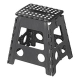 klappbarer Tritthocker schwarz grau 29 x 21,5 x 39,5 cm