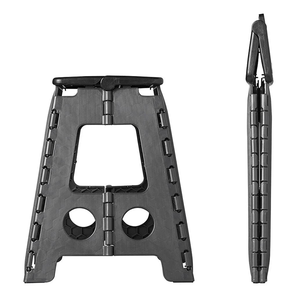 klappbarer Tritthocker schwarz grau 29 x 21,5 x 39,5 cm