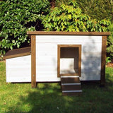 @pet @pet Chicken Coop 136x74,5x75 cm leseno belo in rjavo