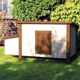 @Pet Chicken Coop 136x74.5x75 cm Holz weiß und braun