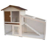 @Pet Rabbit Hok Tommy 140x65x100 cm Weiß und Brown 20072