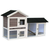 @Pet Rabbit Shed Avoriaz 147x53x85 cm Weiß und Brown 20098