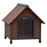 @Pet Hundedach mit Plastikklappen Rostique 76x76x72 cm braun