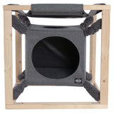 Quapas! Katzenbett mit Hängematte Catcube M 54x54x54 cm Grau
