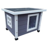 @Pet Cat Loft für äußere XL 68.5x54x51,5 cm Holz grau und weiß