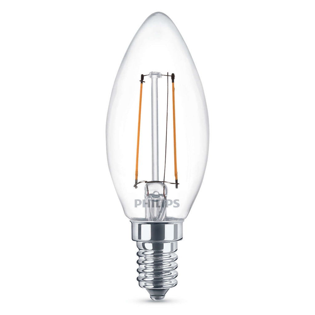 Philips LedClassic 25W (2W) B35 E14 WW Cl Nd 1bc 4 Illuminazione