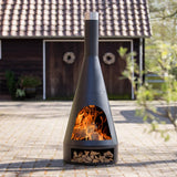 Redfire Kamin Kingston 43x120 cm Stahl mattschwarz