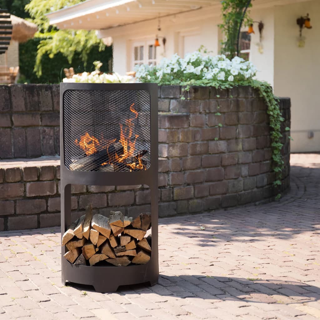 Redfire Kamin Buffalo 44x90 cm Stahl Mattzwart