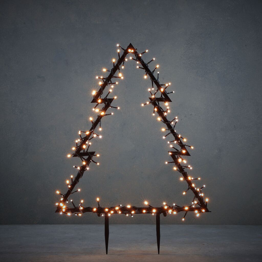 Andere Marken Luca Lighting Gartendekoration LED-Baum 175 LEDs 53x1x75 cm warmweiß schwarz