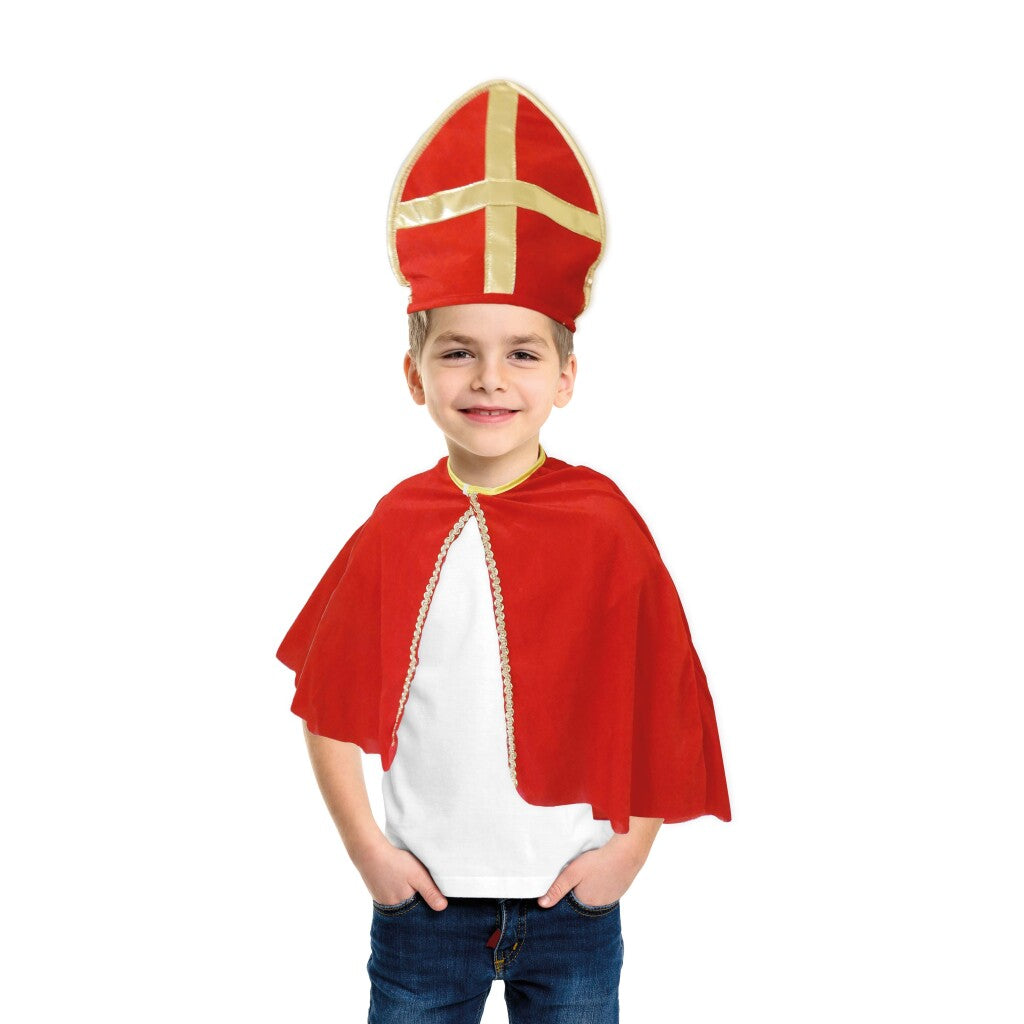 Sinterklaas Umhang und Hut rotgold