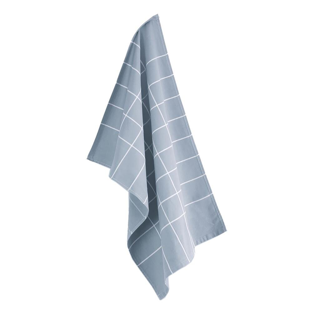 Overige merken byrklund theedoek geruit 50x70 cm blauw wit katoen