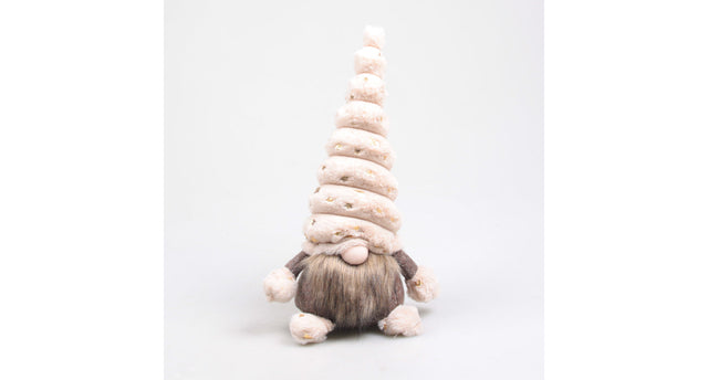 Kerstkabouter toby 31x23x70 cm beige