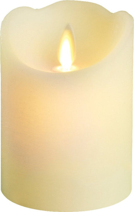 Lumineo LED-Kerze Tanzflamme 10 cm creme