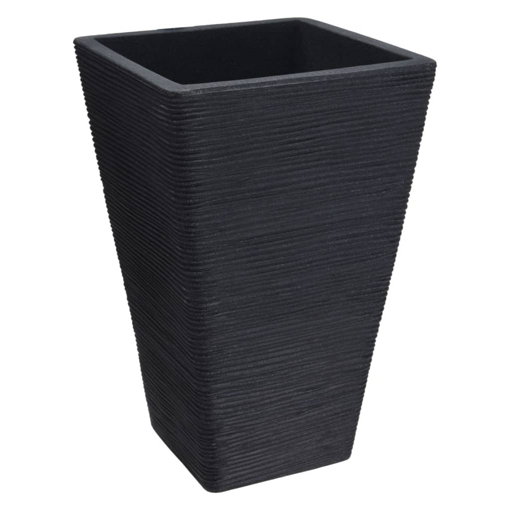 Prograrden Flowerpot Rippen 55 cm Anthrazit -gelenkt