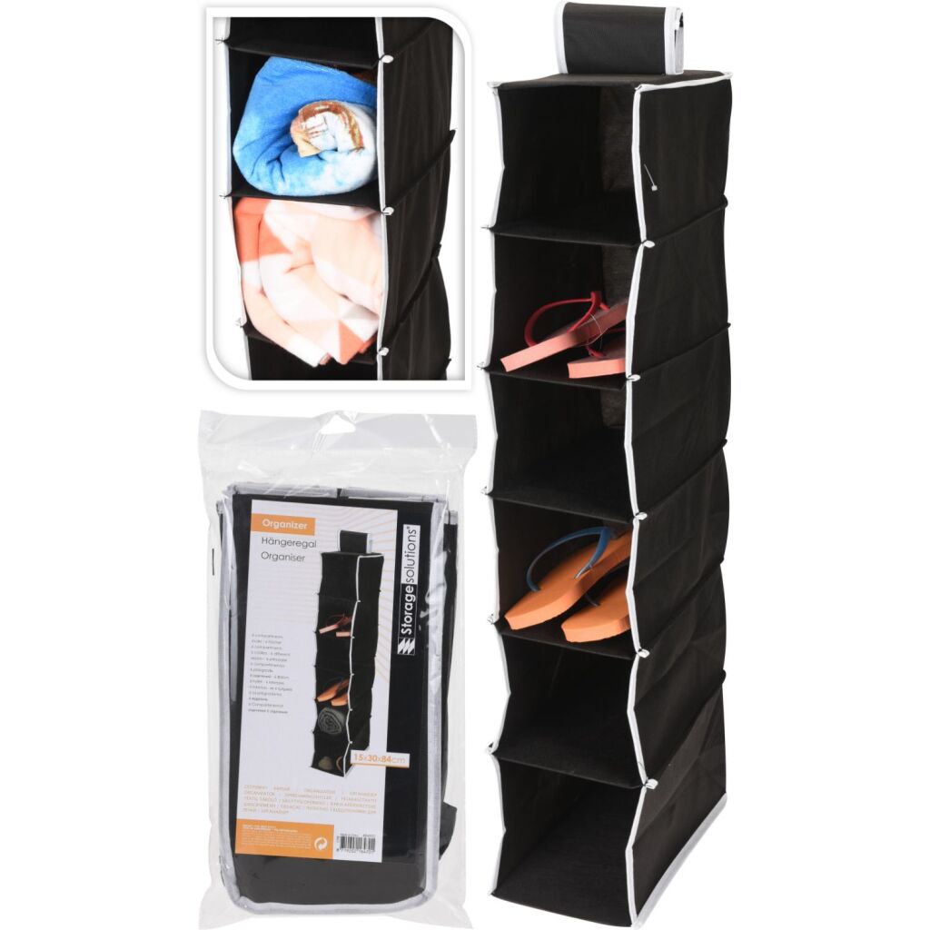 Basic Schrankorganizer 15x30x84 cm schwarz