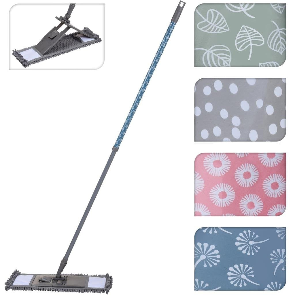 Basis Microfiber Mop mat Calaicable Metal Stick Faarwen