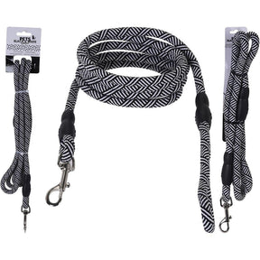 Basic Pets Black and White Collection Hundeleine 130 cm schwarz und weiß