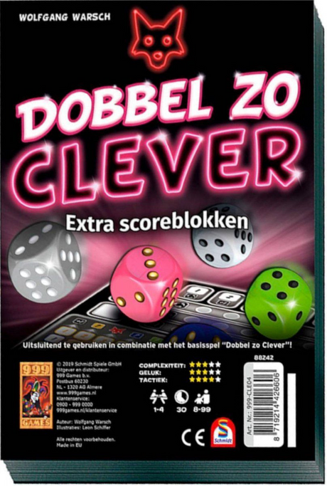 999games 999 Games Punkteblöcke Würfel so clever, 2 Stk.
