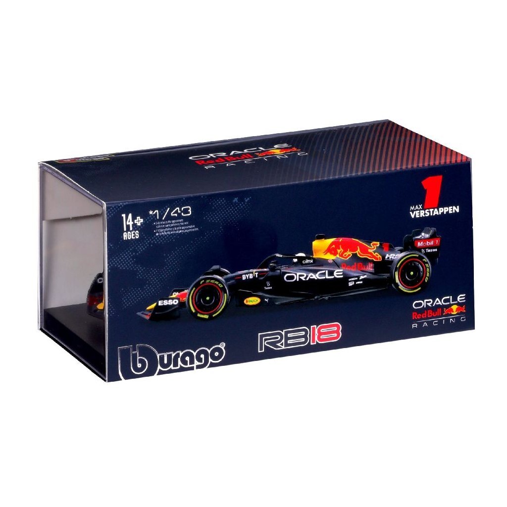 Bburago bburago red bull max verstappen rb18 formule 1 seizoen 2022