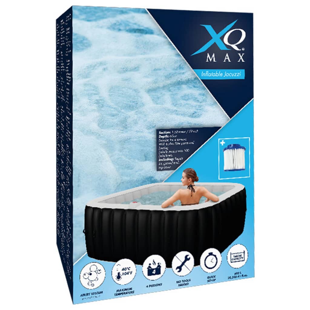 XQ Max XQ Max Hot Bail Inflable 145x145x65 cm en blanco y negro