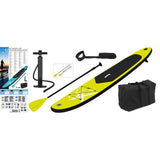 Xq max stand up paddleboard opblaasbaar 285 cm lime en zwart