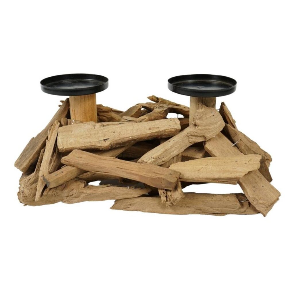 Diverse Candlestick Driftwood Naturel 32 cm