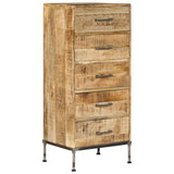 Vidaxl ladekast 45x35x106 cm massief mangohout