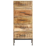 Vidaxl ladekast 45x35x106 cm massief mangohout