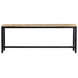 Vidaxl eetbank 120 cm massief ruw mangohout