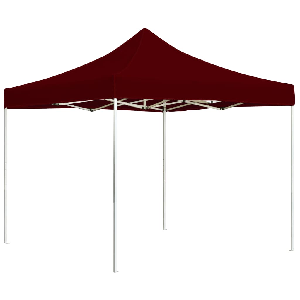 Vidaxl Partyent professionell flappbar 3x3 m Aluminum Wäin Rood