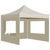 Vidaxl PartyTent sammenleggbar med vegger 3x3 m aluminiumskrem